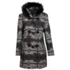 Hooey Ladies Long Coat With Faux Fur Hood-Charcoal Aztec -Western Cowboy Equipment Shop 8vhiHDBw