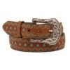 Ariat Women's Brown And Turquoise Diamond Inlay Belt -Western Cowboy Equipment Shop A1518202