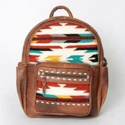 American Darling Leather Aztec Blanket Back Pack -Western Cowboy Equipment Shop ADBG853Da
