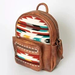 American Darling Leather Aztec Blanket Back Pack -Western Cowboy Equipment Shop ADBG853Db
