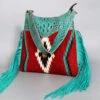 American Darling Turquoise & Red Aztec Blanket Purse -Western Cowboy Equipment Shop ADBG991