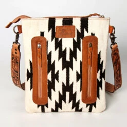 American Darling Conceal Carry Black & White Aztec Fringe Purse -Western Cowboy Equipment Shop ADBGZ125H E