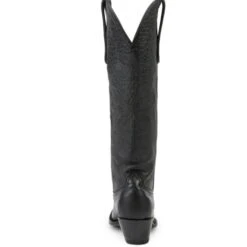 Allen Boots "Cassidy" Black Tall Soft Leather Pointed Toe Boot -Western Cowboy Equipment Shop AL10098c