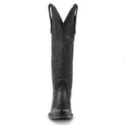 Allen Boots "Cassidy" Black Tall Soft Leather Pointed Toe Boot -Western Cowboy Equipment Shop AL10098d