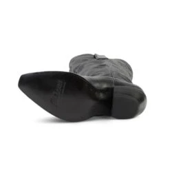 Allen Boots "Cassidy" Black Tall Soft Leather Pointed Toe Boot -Western Cowboy Equipment Shop AL10098e