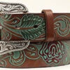 Ariat Women's Turquoise Roses And Leaf Scroll -Western Cowboy Equipment Shop Ariat Ladies Belt Scroll prd 70205 s a15284081