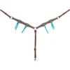 Martin Saddlery's Chocolate And Turquoise Breastcollar -Western Cowboy Equipment Shop BC15019ATD