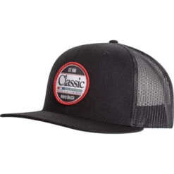 Classic Rope Company Black Cap With Round Logo Patch