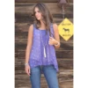 Purple Flower Chiffon Tank 1 Purple Flower Chiffon Tank -Western Cowboy Equipment Shop CTW7164002
