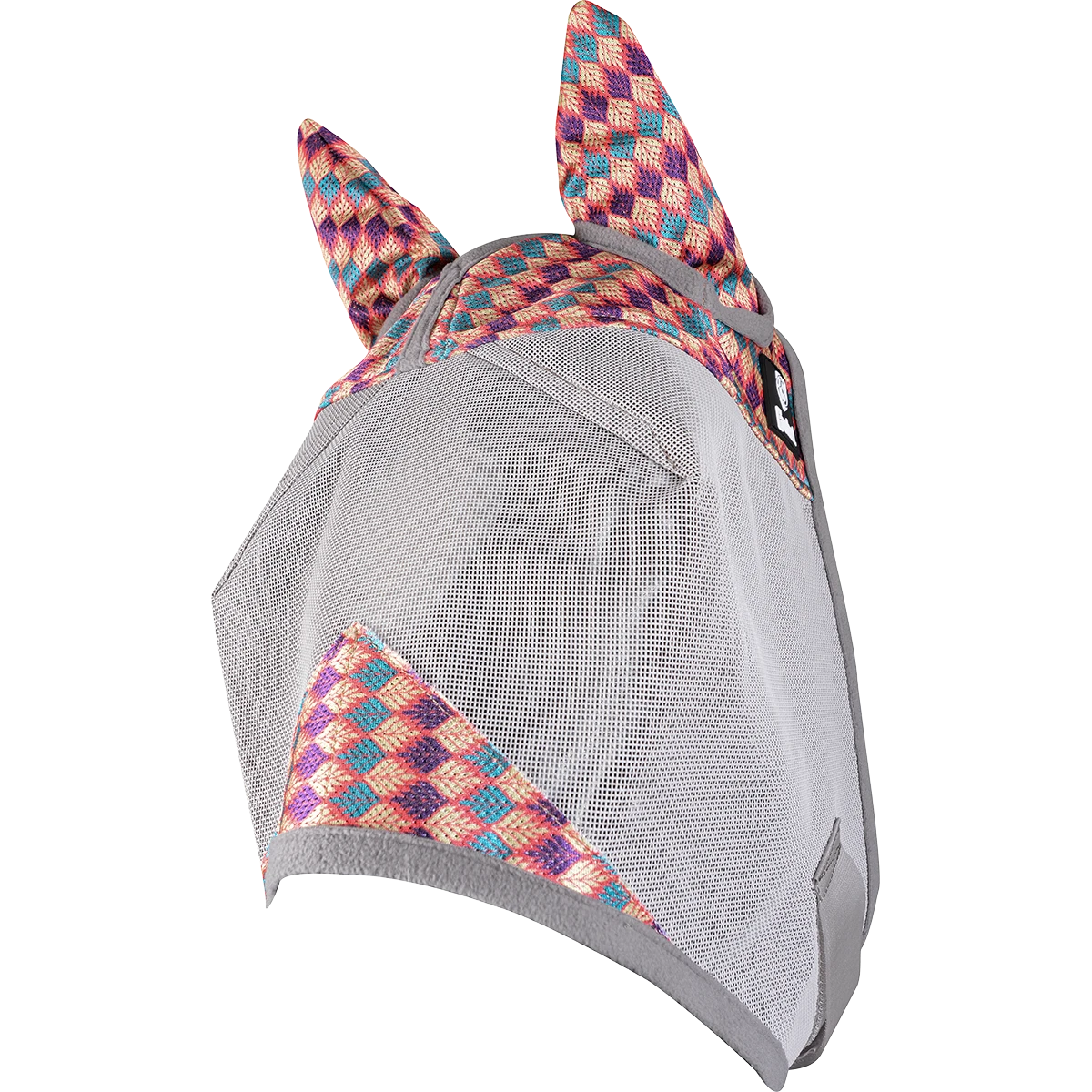 Cashel Company Purple & Turquoise Patterned Fly Mask With Ears 4 Cashel Company Purple & Turquoise Patterned Fly Mask With Ears - Image 2