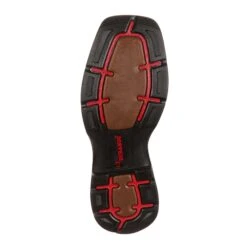 Durango Big Kid's Tan & Black Square Toe Boots -Western Cowboy Equipment Shop DWBT049 outsole acc20de4 a9a2 4d10 bee9 91a23a050b1c