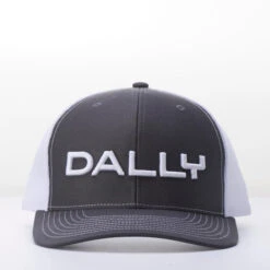 Dally Up Charcoal And White Text Cap