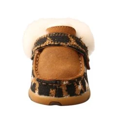 Twisted X Infant Leopard Print Sherpa Lined Driving Moc -Western Cowboy Equipment Shop ICA0025 05