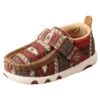 Twisted X Red And Brown Aztec Infant Moccasins -Western Cowboy Equipment Shop IHYC001 1