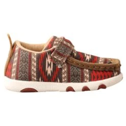 Twisted X Red And Brown Aztec Infant Moccasins -Western Cowboy Equipment Shop IHYC001 4