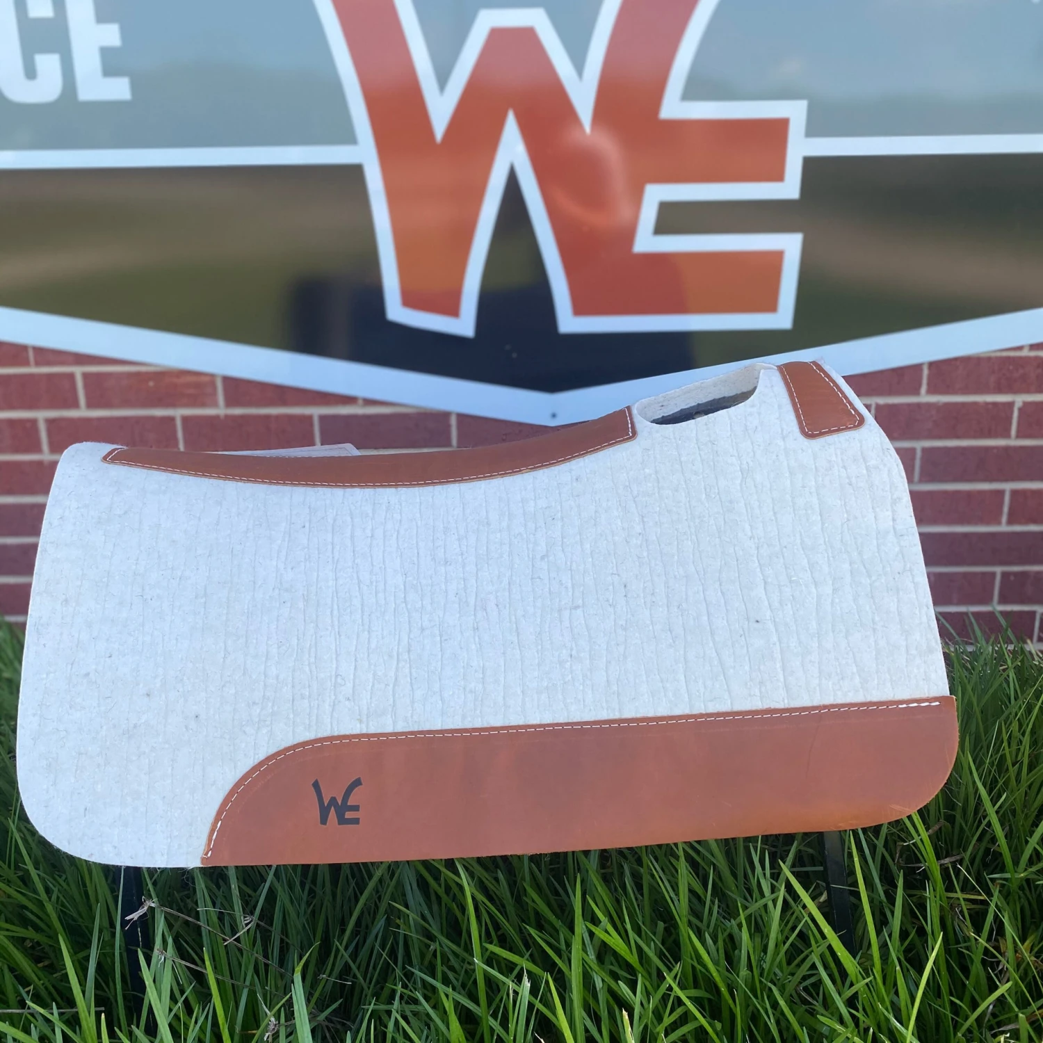 Western Edge Cream Wool Contoured Pad 3 Western Edge Cream Wool Contoured Pad