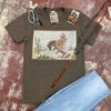Women's Heather Brown Bucking Short Sleeve Tee -Western Cowboy Equipment Shop IMG 2127 320x416 4e8cd0ca ee1b 464e 8ff1 b82aadf20196