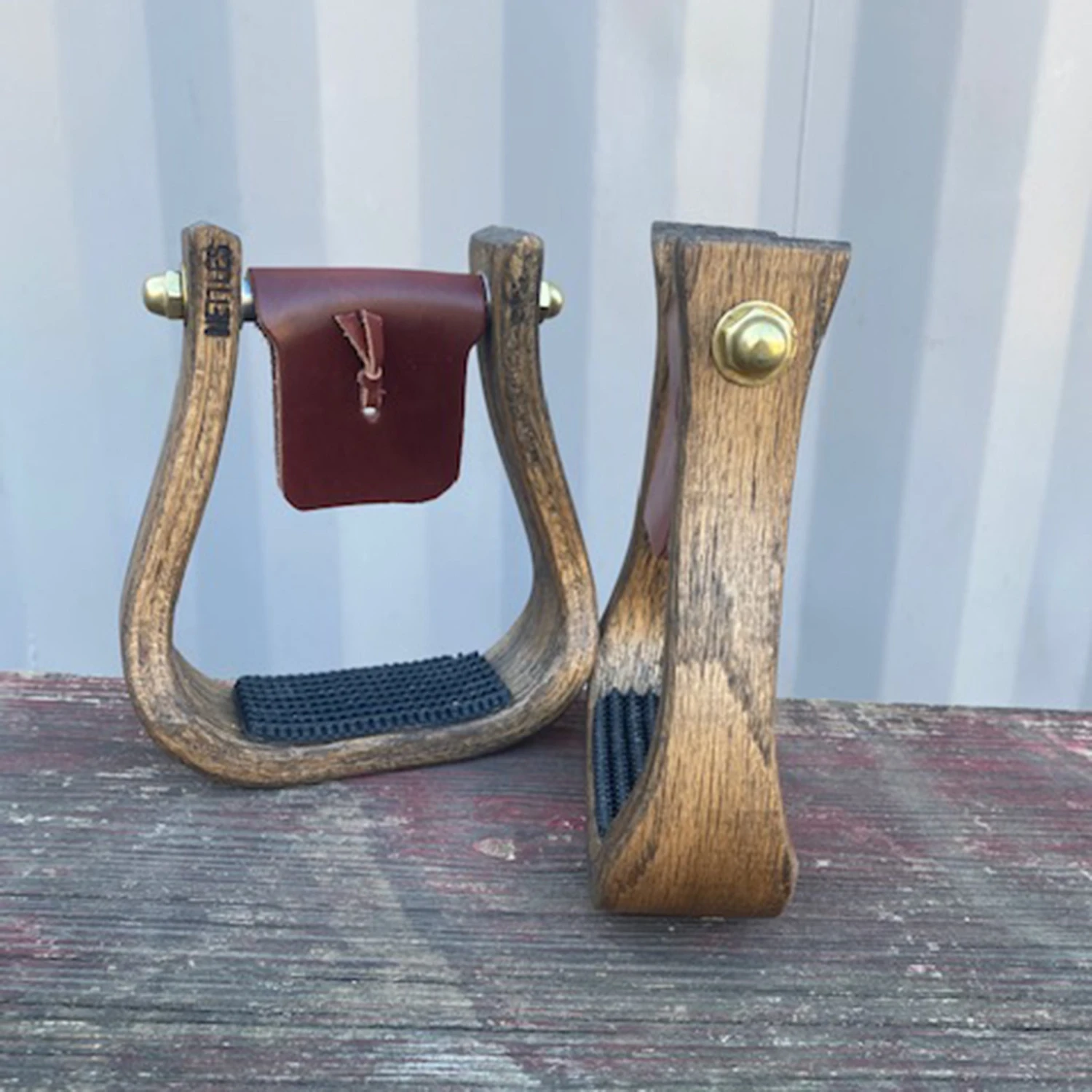 Nettles 2" Stained Barrel Racer Stirrup 4 Nettles 2" Stained Barrel Racer Stirrup - Image 2