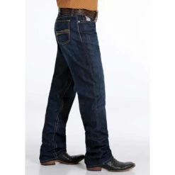 Cinch White Label Dark Indigo Jeans -Western Cowboy Equipment Shop MB92834042 2