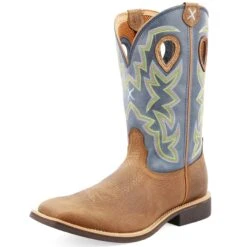 Twisted X Men 11" Square Toe Rubber Outsole Boot-Peanut/Navy