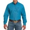 Cinch Men's Turquoise Striped Long Sleeve Shirt -Western Cowboy Equipment Shop MTW1105564