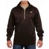 Cinch Brown 1/4 Zip Hoodie 1 Cinch Brown 1/4 Zip Hoodie -Western Cowboy Equipment Shop MWK1240002 1