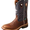 Twisted X Men's Mocha/Navy Alloy Square Toe Boot -Western Cowboy Equipment Shop MXBAW01.01