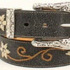 Nocona Women's Black Floral Embroidered Belt -Western Cowboy Equipment Shop Nocona Ladies Embroidered Belt prd 67524 l n34470012