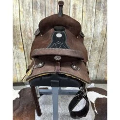 Double J 14 Inch Pozzi Roughout Barrel Saddle -Western Cowboy Equipment Shop Pozzieback