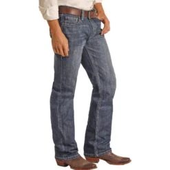 Rock & Roll Cowboy Ladder Stitch Double Barrel Jeans -Western Cowboy Equipment Shop RRMD0SR0L5 BZ 67390