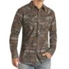 Rock & Roll Brown & Black Aztec Long Sleeve -Western Cowboy Equipment Shop RRMSOSR0RJ