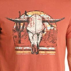 Panhandle Slim Unisex Rust Skull Tee -Western Cowboy Equipment Shop RRUT21R1C2 B