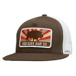 Red Dirt Keep Roaming Brown And White Cap