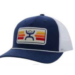 Hooey Mid Profile Navy/White Cap-Hombre Orange Hooey Up Patch
