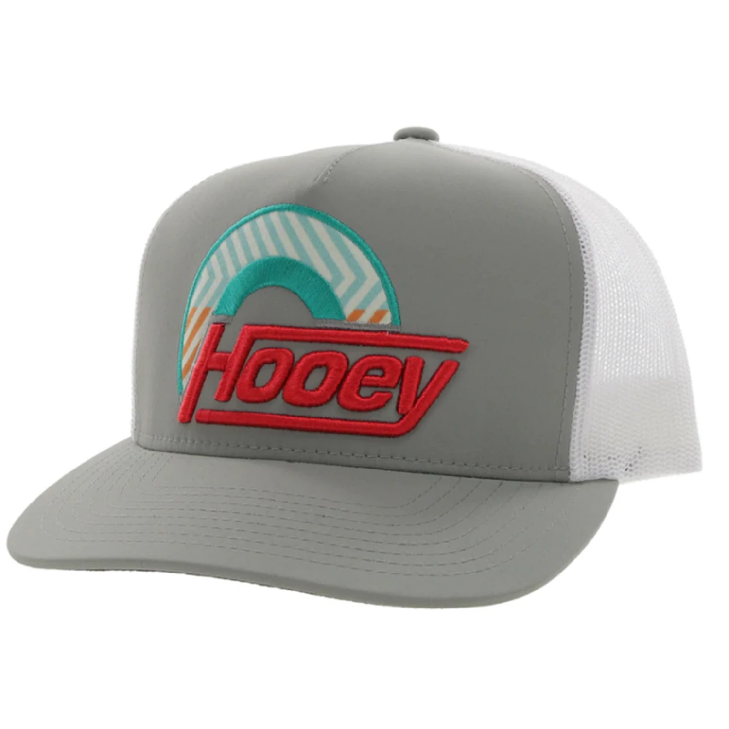 Hooey YOUTH High Profile Grey/White Cap-Multi Color Hooey Patch 3 Hooey YOUTH High Profile Grey/White Cap-Multi Color Hooey Patch