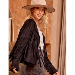 Black Suede Fringe Jacket -Western Cowboy Equipment Shop Screenshot2022 09 24115134
