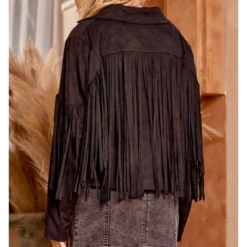 Black Suede Fringe Jacket -Western Cowboy Equipment Shop Screenshot2022 09 24115156