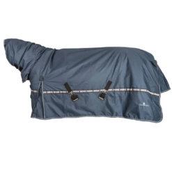 Classic Equine 10K Cross Trainer Winter Hooded Horse Blanket- Slate
