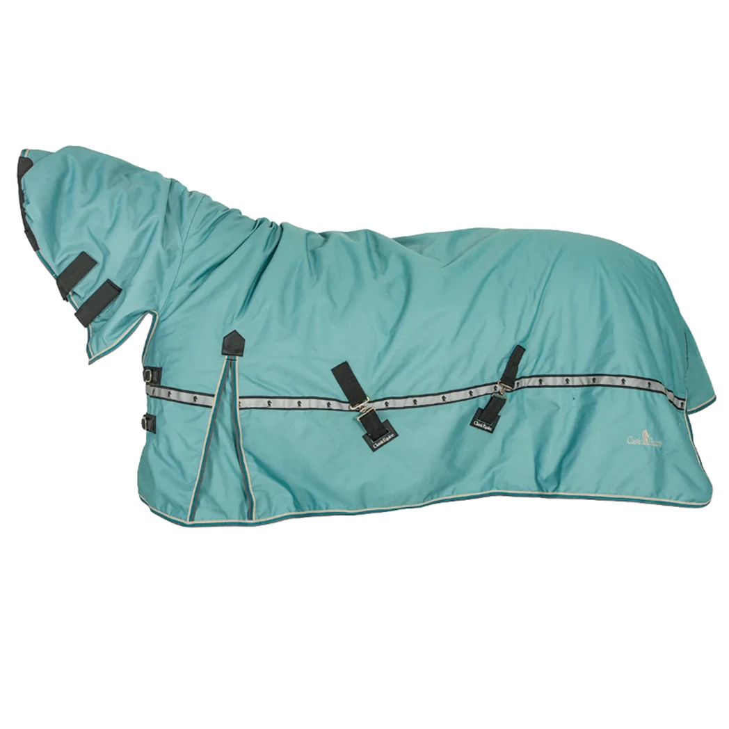 Classic Equine 10K Cross Trainer Hooded Winter Horse Blanket - Turquoise 3 Classic Equine 10K Cross Trainer Hooded Winter Horse Blanket - Turquoise