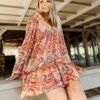 Marble Print Long Sleeve Dress -Western Cowboy Equipment Shop Screenshot2022 11 03145137