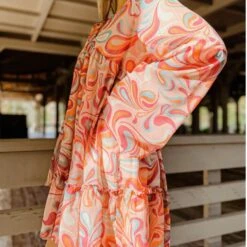 Marble Print Long Sleeve Dress -Western Cowboy Equipment Shop Screenshot2022 11 03145240