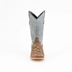 Ferrini Brown & Blue Pirarucu Print Square Toe -Western Cowboy Equipment Shop Screenshot2023 01 25130050