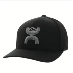 HOOEY "Coach" Black & Grey Flexfit Cap