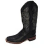 Ferrini Men's Black Caiman Belly Print Square Toe -Western Cowboy Equipment Shop WEG03735