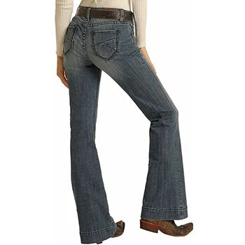 Rock & Roll Cowgirl Boot Cut Jr. Mid Rise Trouser 3 Rock & Roll Cowgirl Boot Cut Jr. Mid Rise Trouser