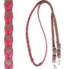 Martin Saddlery Pink Latigo Laced Barrel Reins -Western Cowboy Equipment Shop br34blpl e