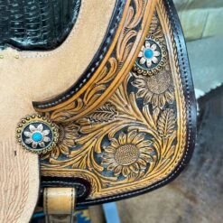 HR Saddlery 14 Inch Sunflower Barrel Saddle 11 HR Saddlery 14 Inch Sunflower Barrel Saddle -Western Cowboy Equipment Shop bwtooling