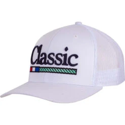Classic Equine Classic Rope Company White Large Logo Cap
