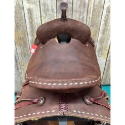 Paul Taylor Chocolate Roughout Barrel Saddle -Western Cowboy Equipment Shop chocback