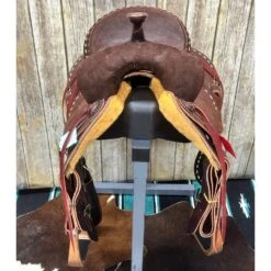 Paul Taylor Chocolate Roughout Barrel Saddle -Western Cowboy Equipment Shop chocfront